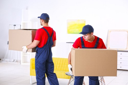 Man and van moving service in Brompton on a residential street
