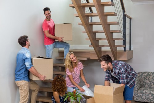 Office removals team planning a Brompton business relocation