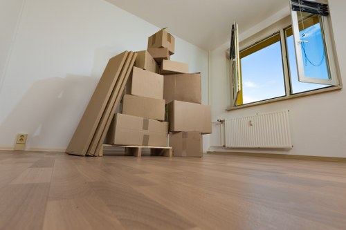 Newly arranged workplace ready after a commercial move in Brompton