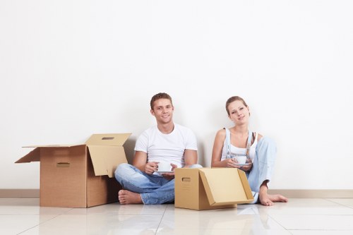 Furniture pick-up service removing bulky sofa items in Brompton
